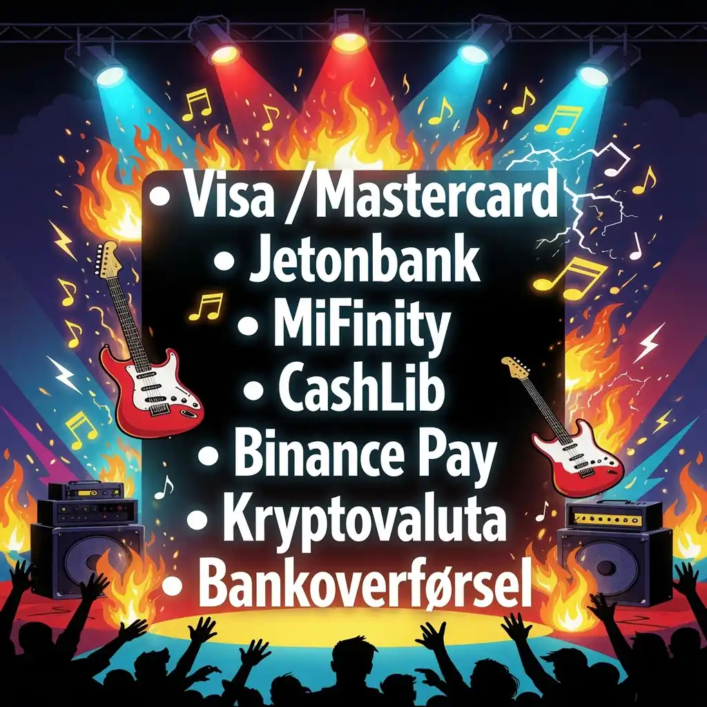 Betalingsmetoder hos Rolling Slots Casino